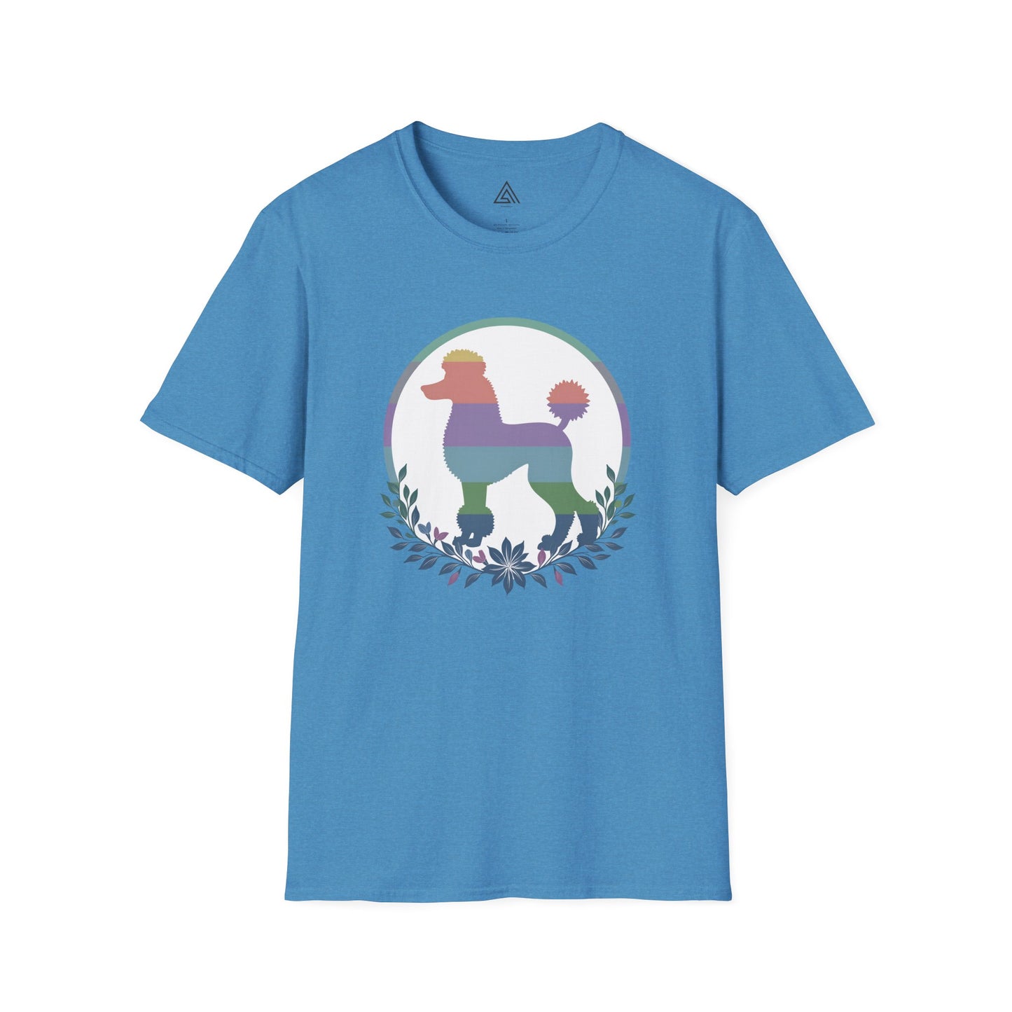 Botanical Rainbow Poodle T-Shirt