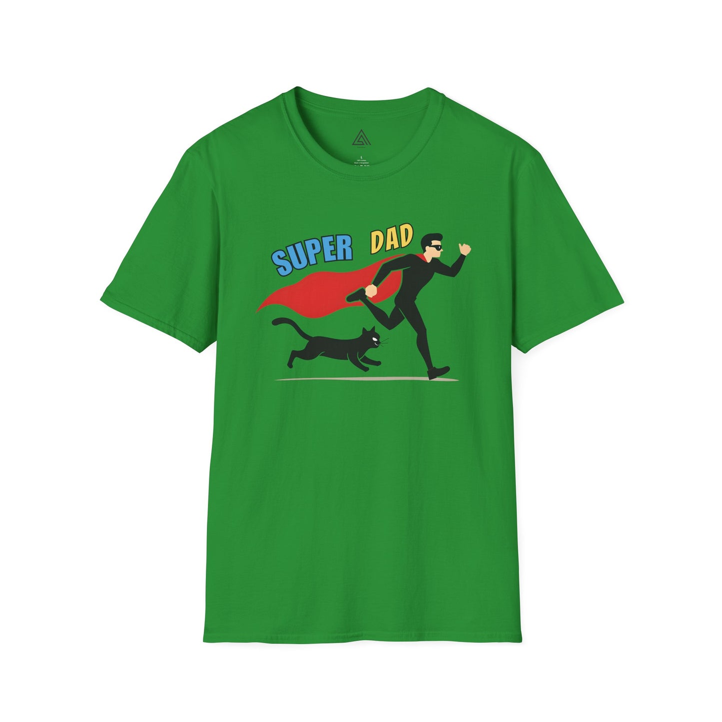 Superhero Dad & Cat Sidekick T-Shirt