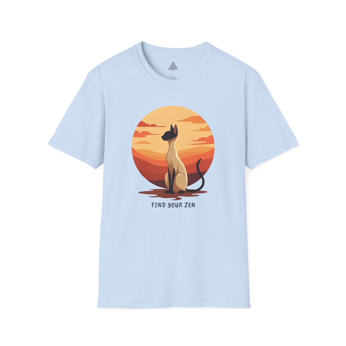 Siamese Cat Sunset Silhouette T-Shirt