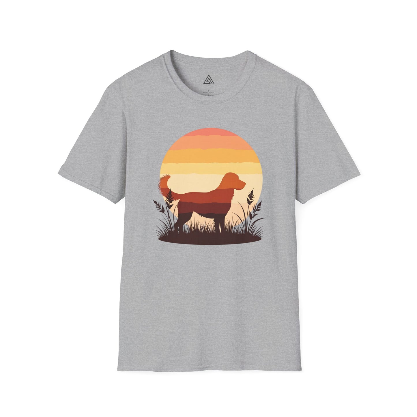 Golden Retriever Sunset Silhouette T-Shirt