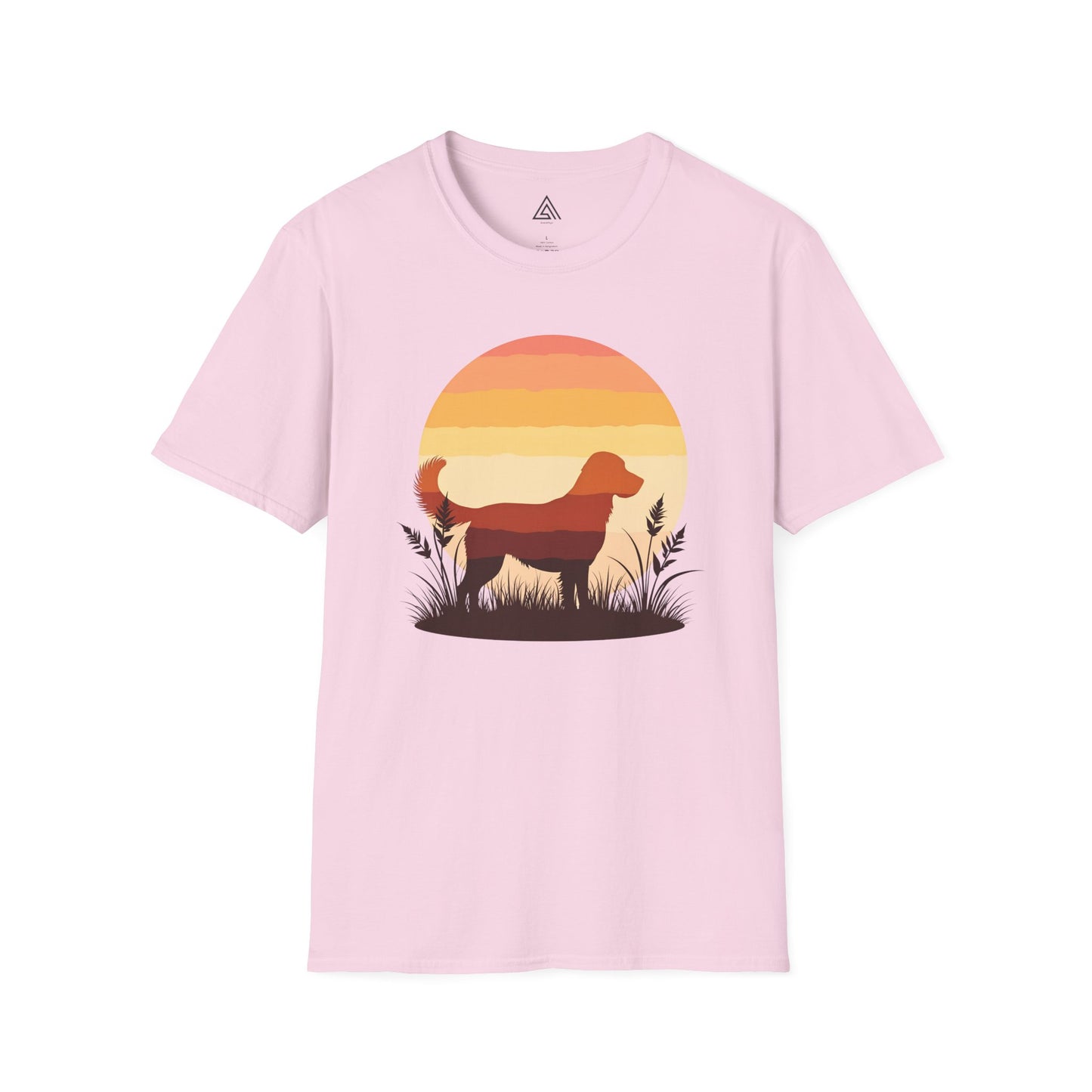 Golden Retriever Sunset Silhouette T-Shirt
