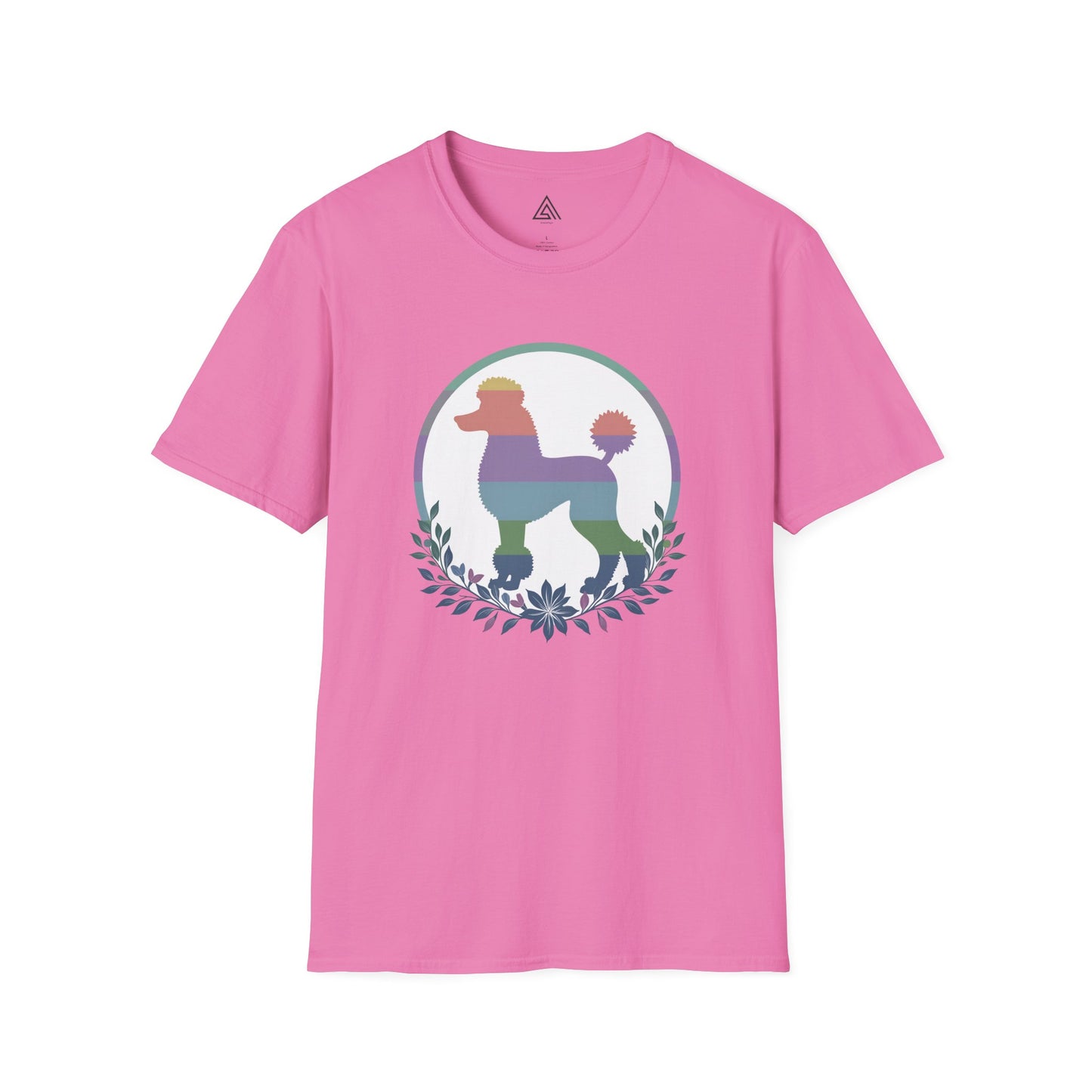 Botanical Rainbow Poodle T-Shirt