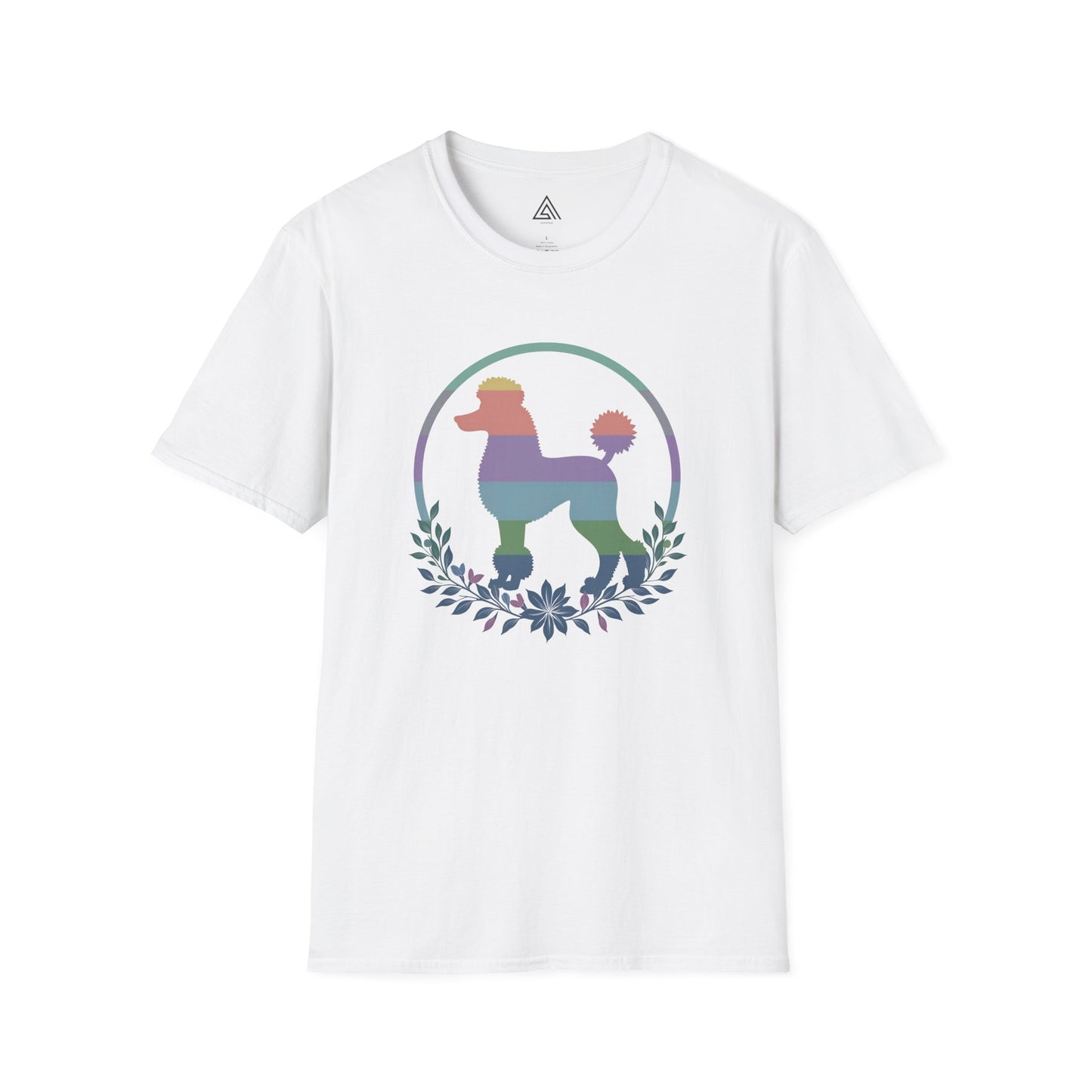 Botanical Rainbow Poodle T-Shirt