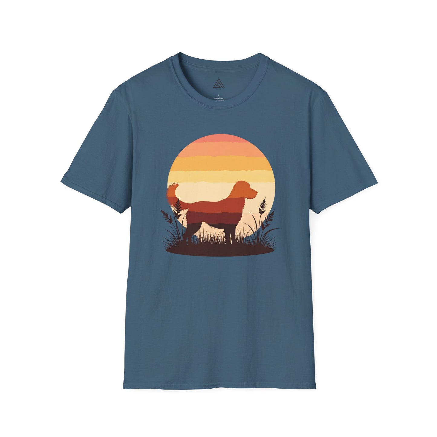 Golden Retriever Sunset Silhouette T-Shirt