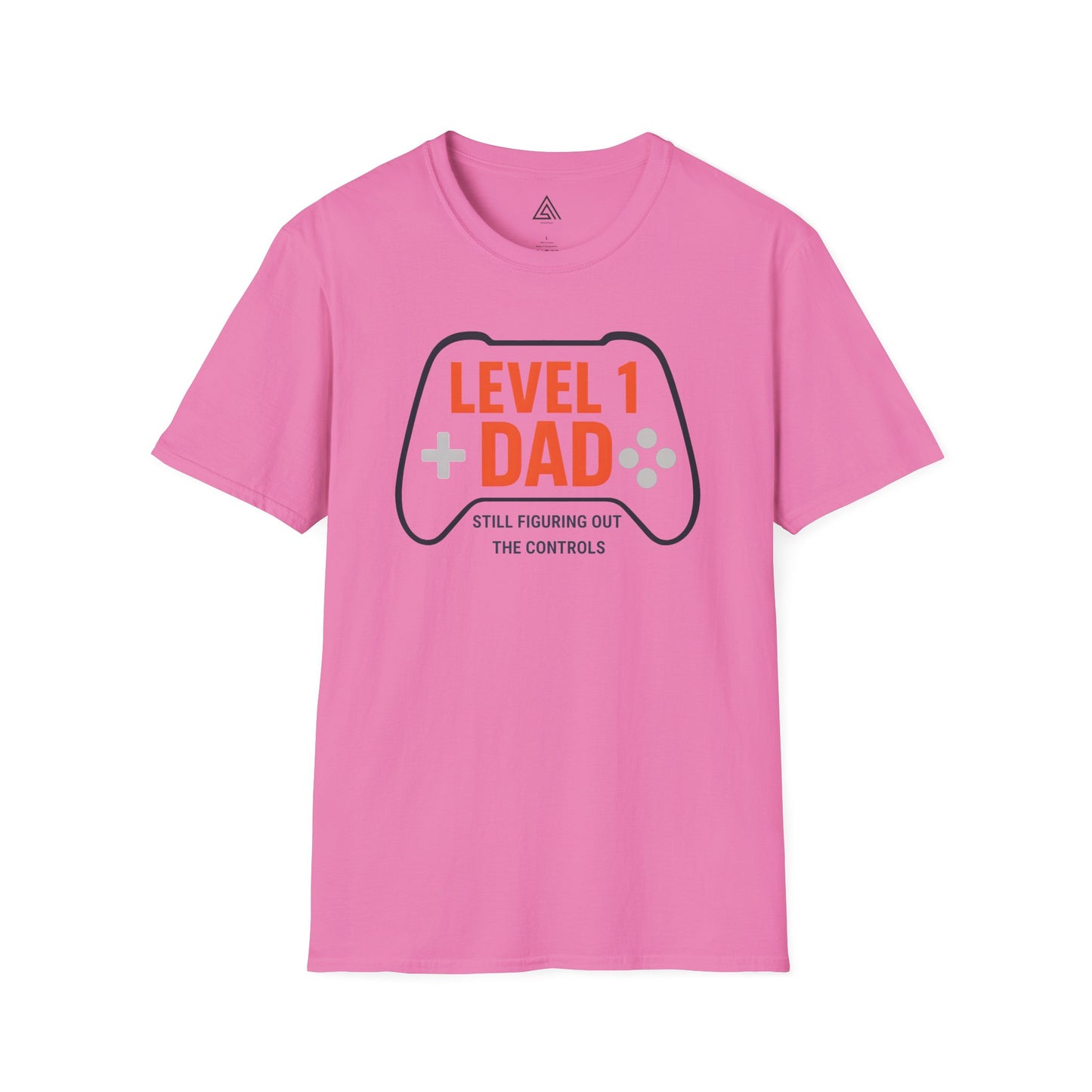 Level 1 Dad gaming controller tshirt design retro gaming graphics. Gaming dad shirts, family gaming sets, other dad humor designs
