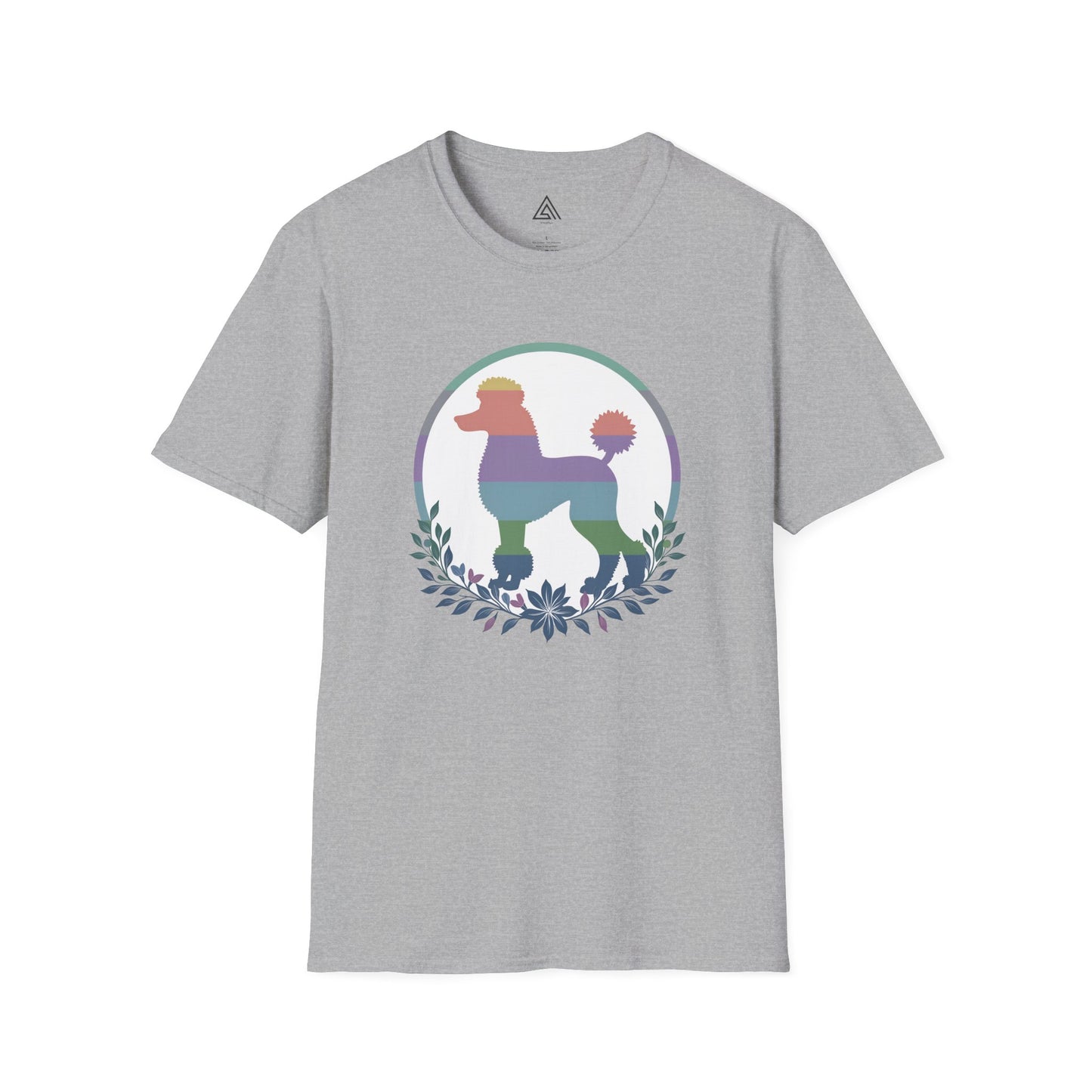 Botanical Rainbow Poodle T-Shirt