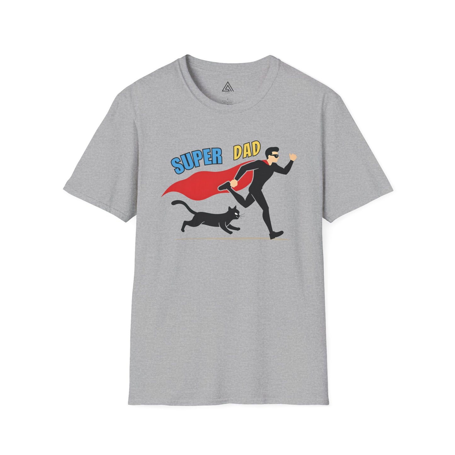 Superhero Dad & Cat Sidekick T-Shirt