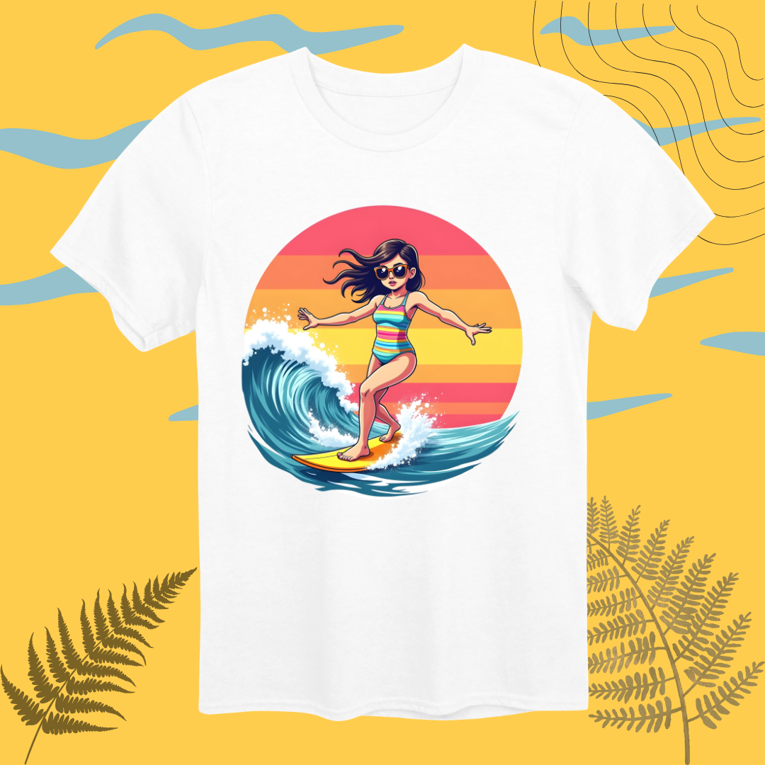 Sunset Surfing Champion T-Shirt