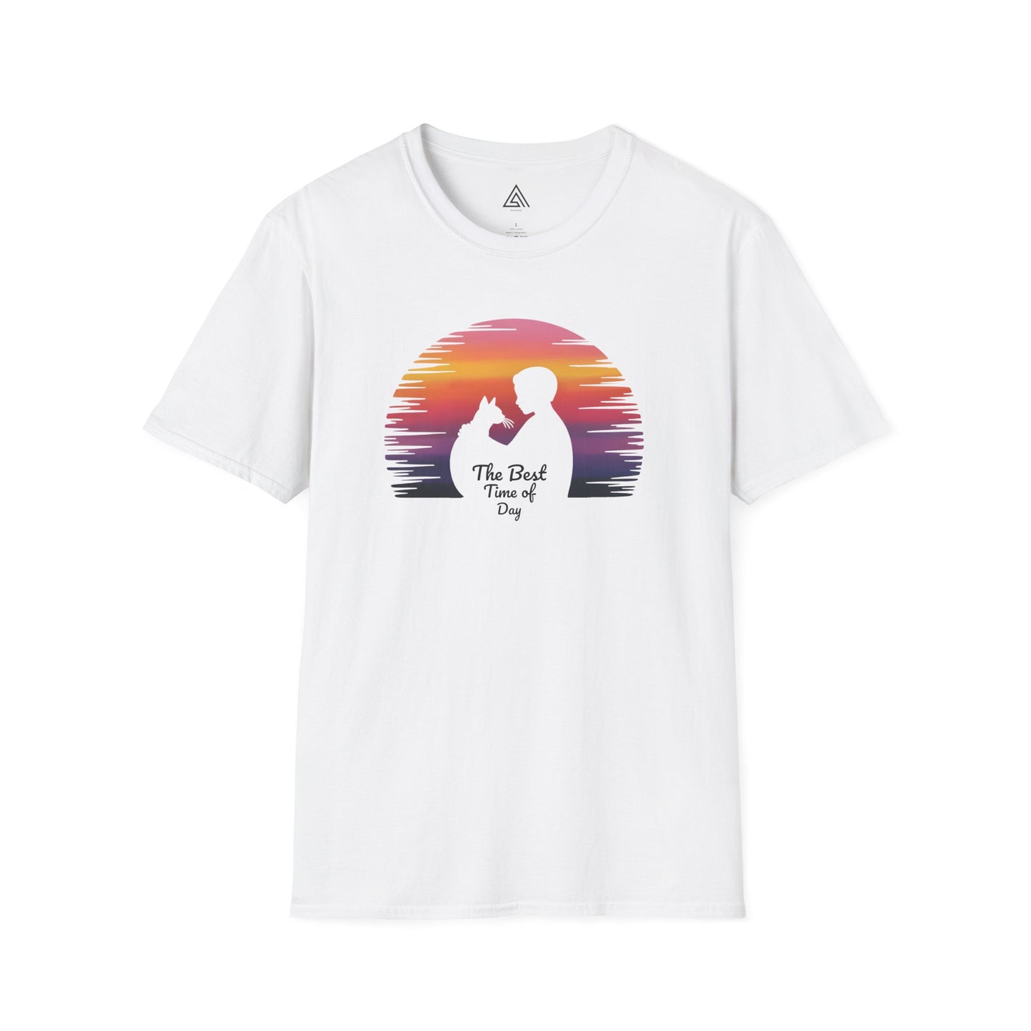 Sunset Silhouette Cat Hugs T-Shirt