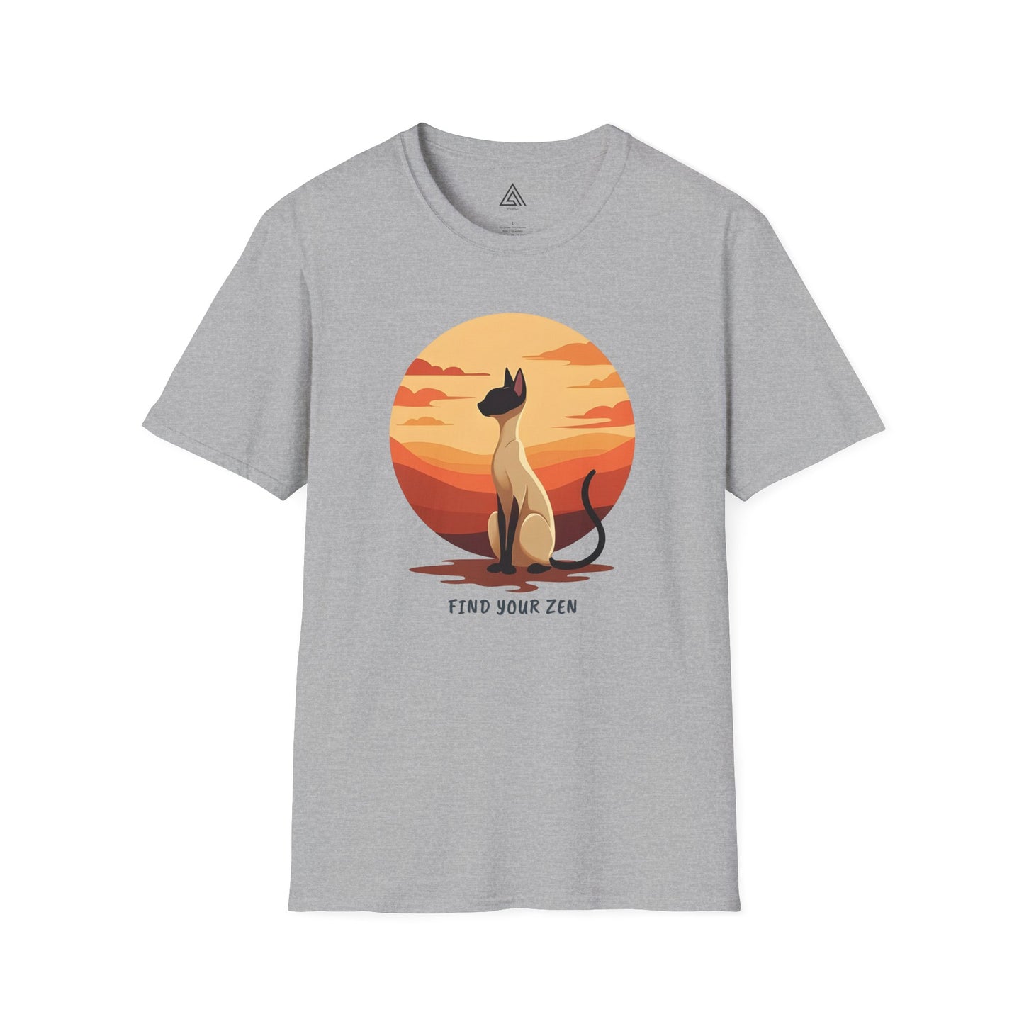 Siamese Cat Sunset Silhouette T-Shirt