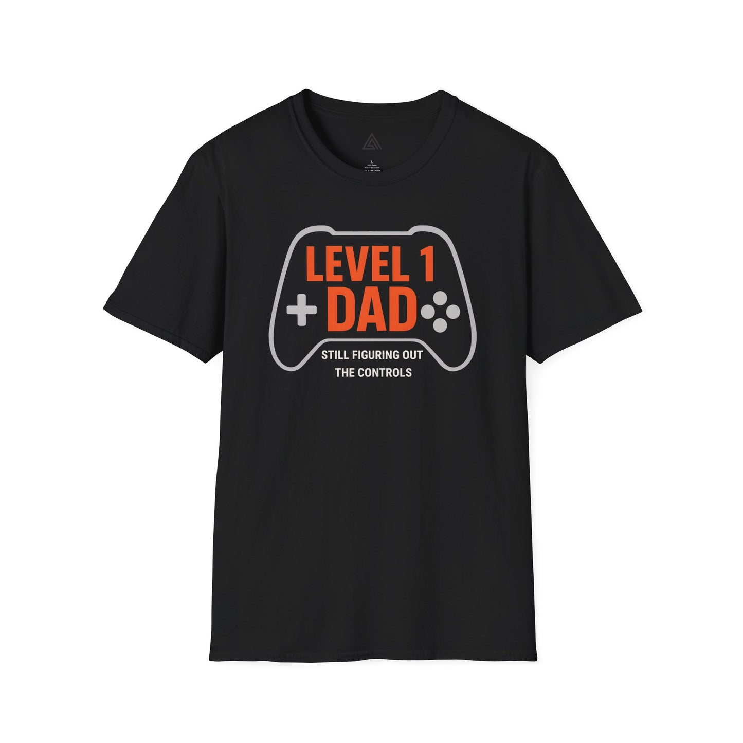 Level 1 Dad gaming controller tshirt design retro gaming graphics. Gaming dad shirts, family gaming sets, other dad humor designs