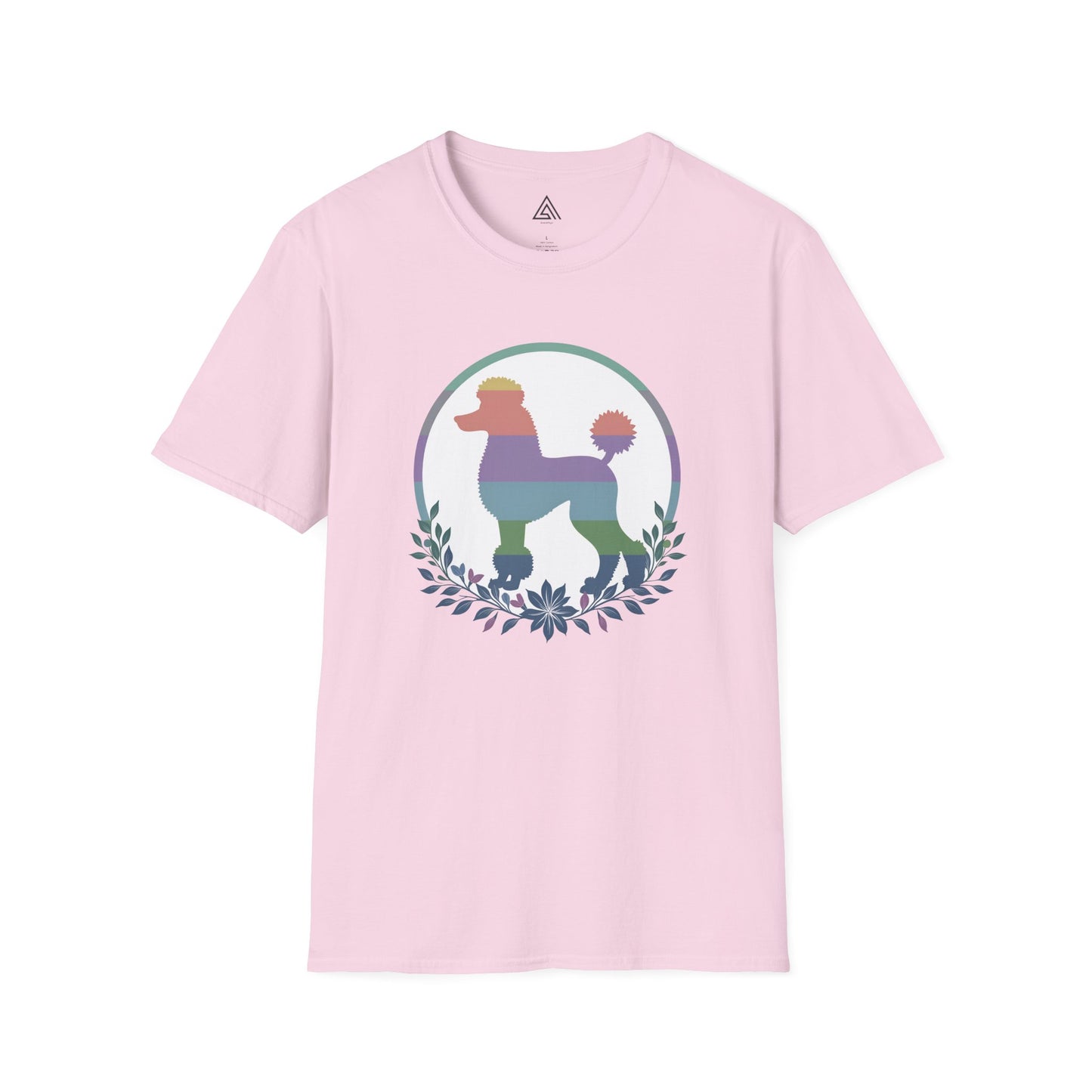 Botanical Rainbow Poodle T-Shirt