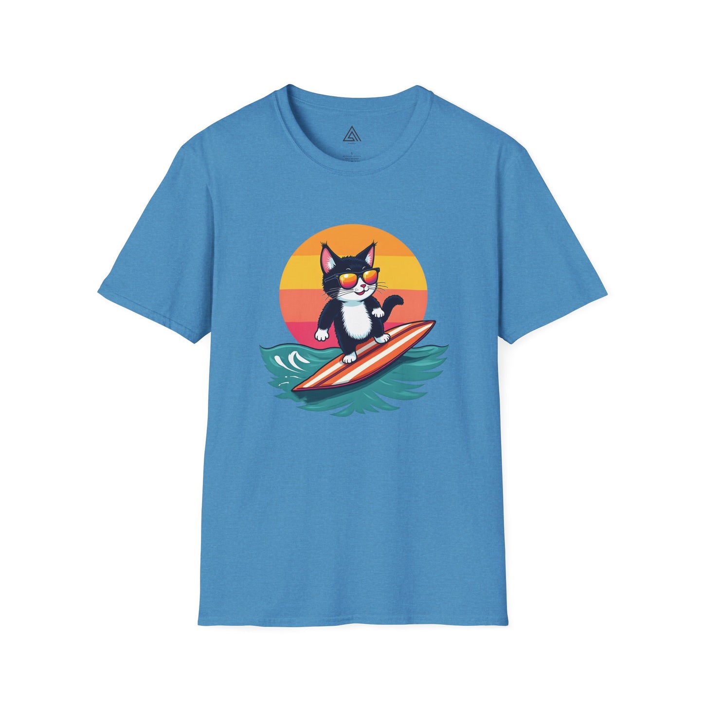 Sunset Surfing Cat T-Shirt