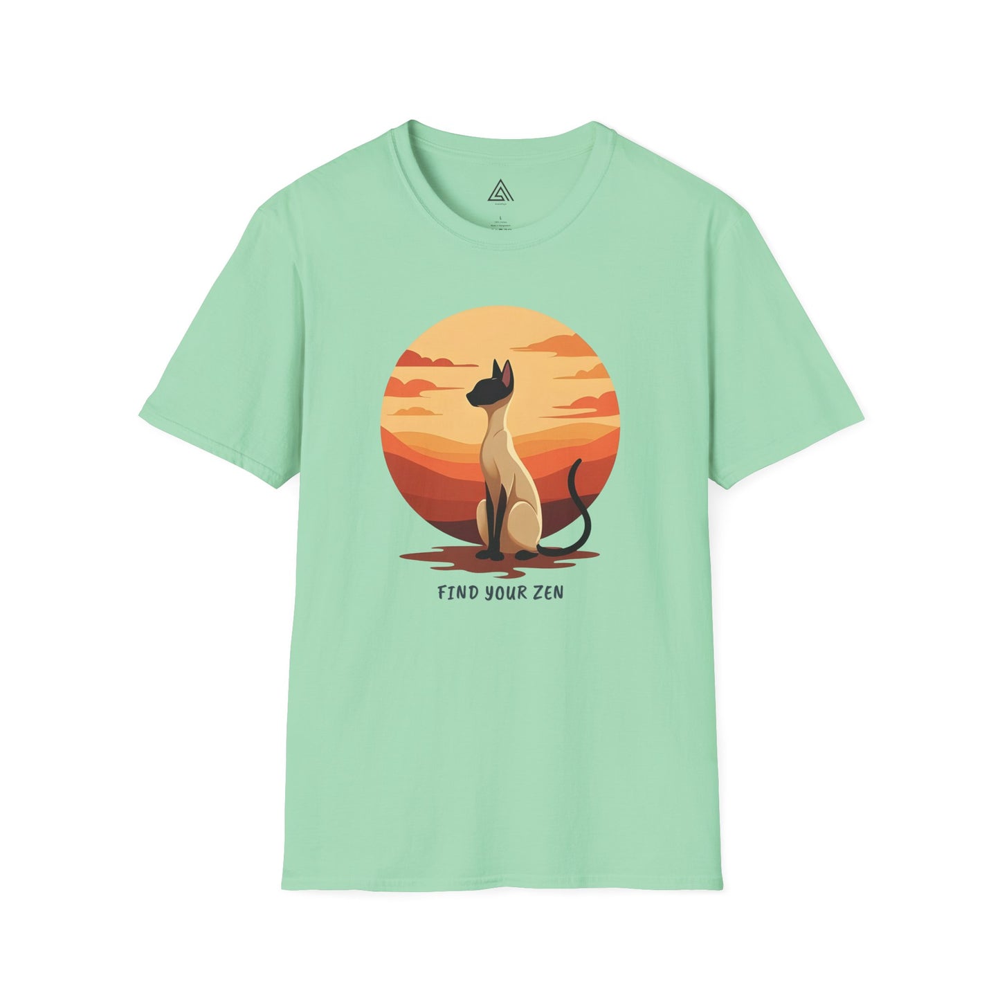 Siamese Cat Sunset Silhouette T-Shirt