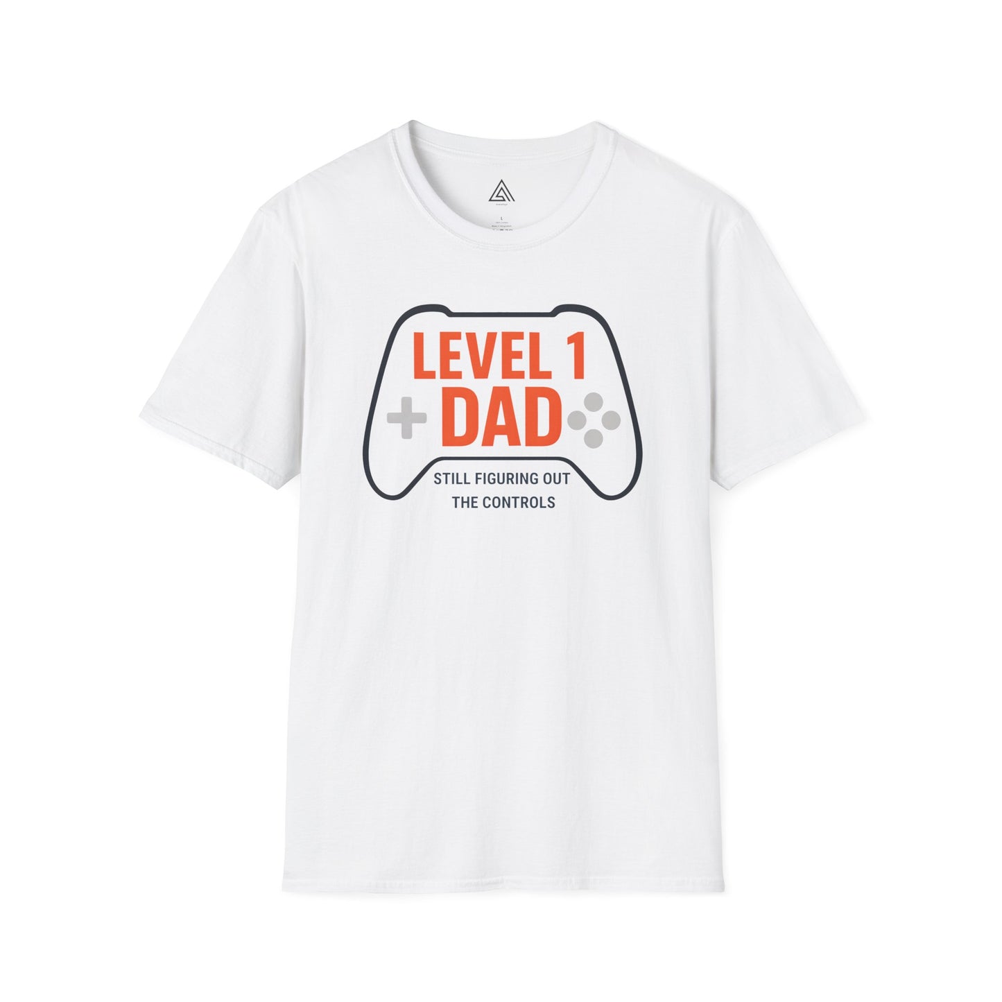 Level 1 Dad gaming controller tshirt design retro gaming graphics. Gaming dad shirts, family gaming sets, other dad humor designs