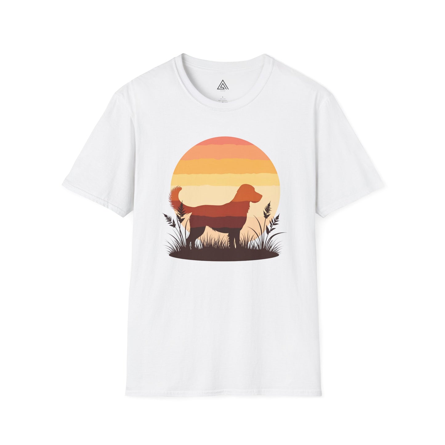Golden Retriever Sunset Silhouette T-Shirt