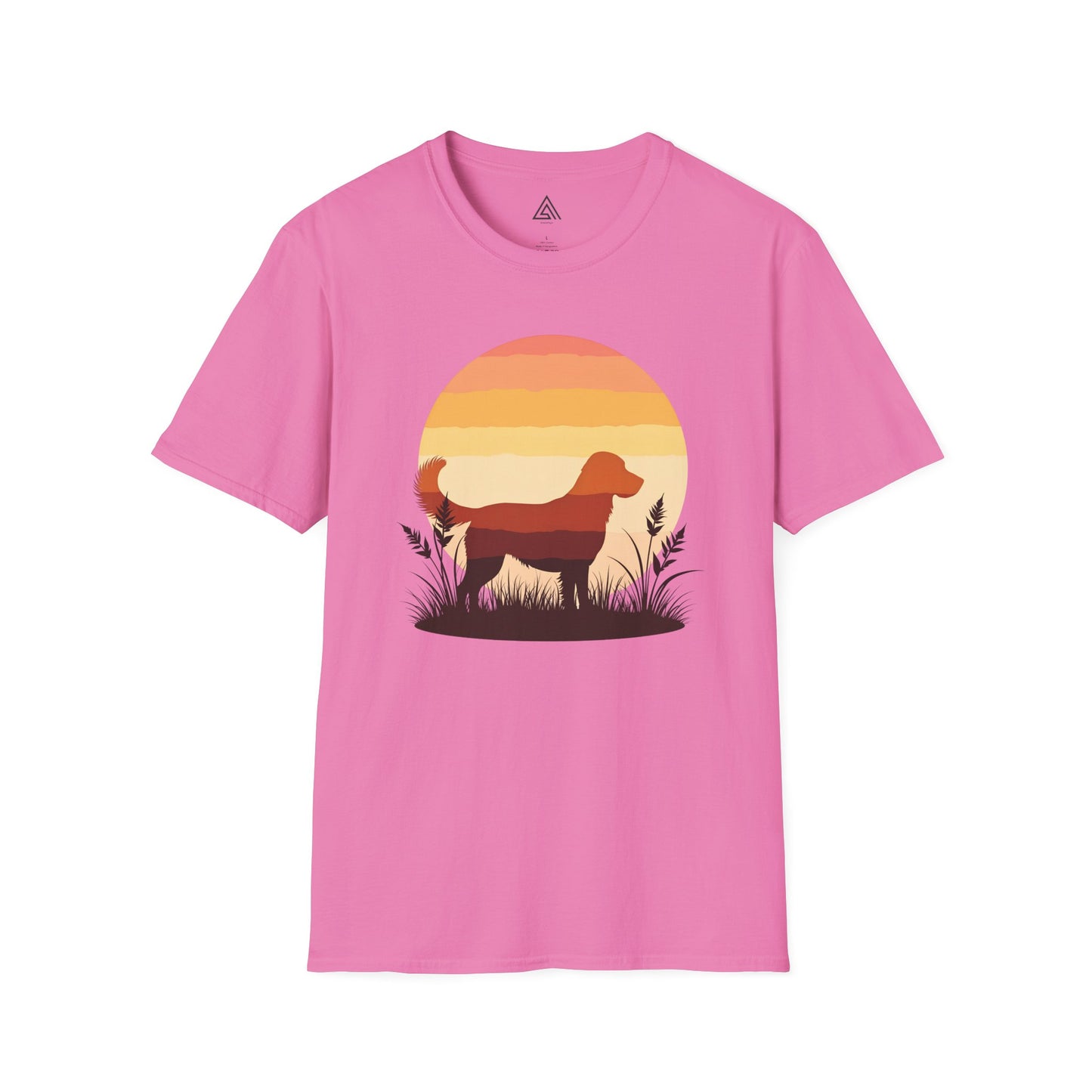 Golden Retriever Sunset Silhouette T-Shirt
