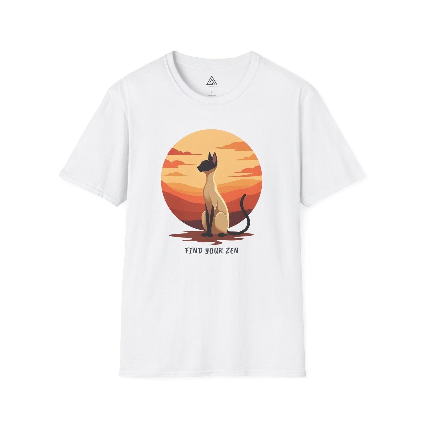Siamese Cat Sunset Silhouette T-Shirt