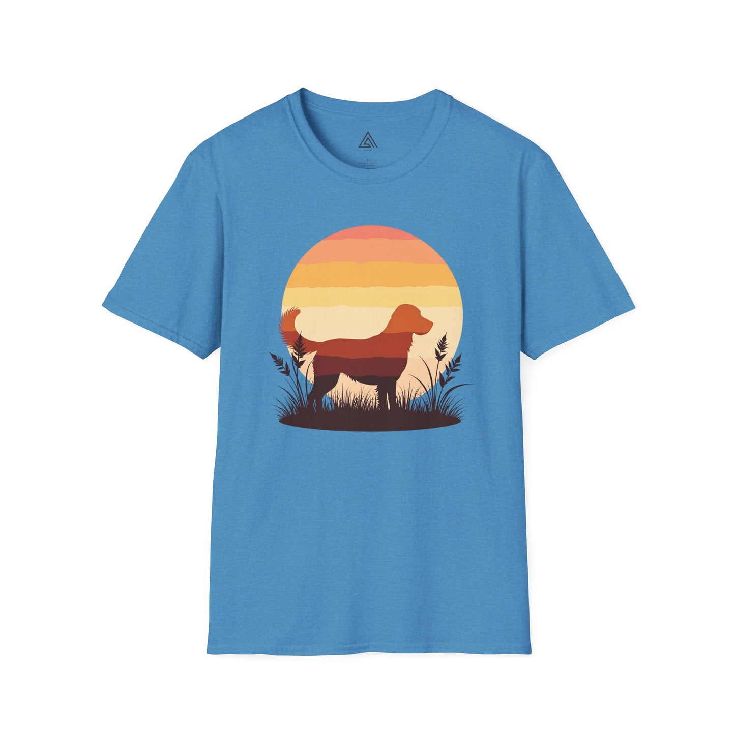Golden Retriever Sunset Silhouette T-Shirt