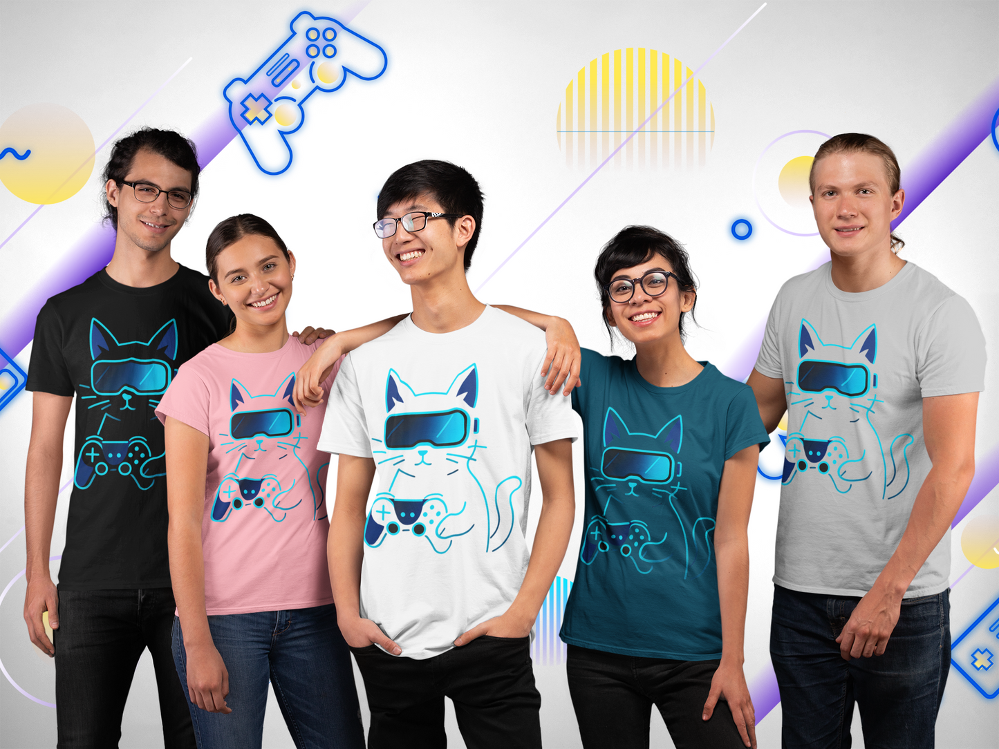 VR Gaming Cat T-Shirt