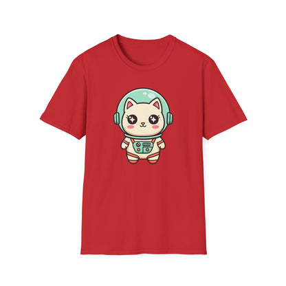 Kawaii Cat Astronaut T-Shirt | Cute Spacesuit Kitty Graphic Tee for Cat Lovers