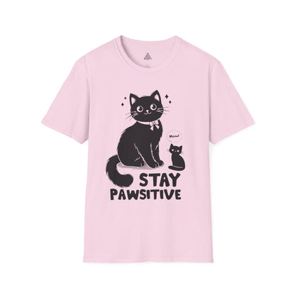 STAY PAWSITIVE Cat T-Shirt