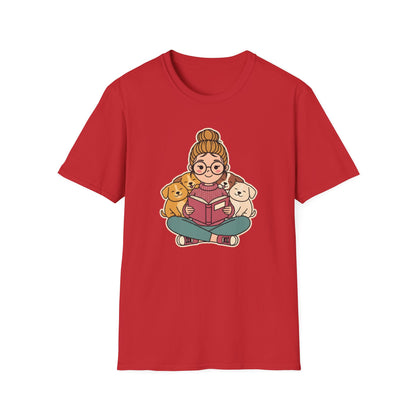 Dog Mom Bookworm T-Shirt – Cozy Puppies and Good Books