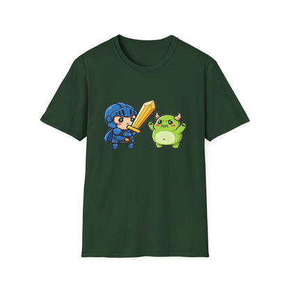 Chibi Warrior Gaming T-Shirt | Cute RPG Fighter Graphic Tee