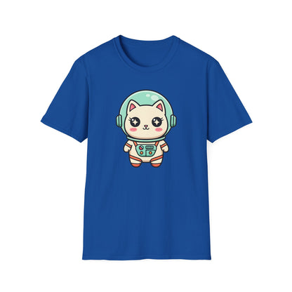 Kawaii Cat Astronaut T-Shirt | Cute Spacesuit Kitty Graphic Tee for Cat Lovers