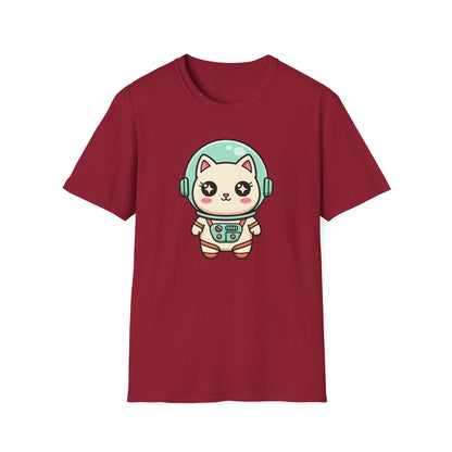 Kawaii Cat Astronaut T-Shirt | Cute Spacesuit Kitty Graphic Tee for Cat Lovers