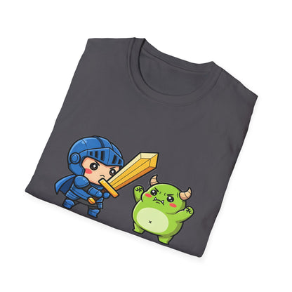 Chibi Warrior Gaming T-Shirt | Cute RPG Fighter Graphic Tee