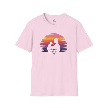 Sunset Silhouette Cat Hugs T-Shirt