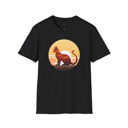 Sunset Silhouette Cat T-Shirt