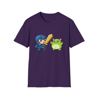 Chibi Warrior Gaming T-Shirt | Cute RPG Fighter Graphic Tee