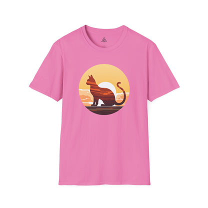 Sunset Silhouette Cat T-Shirt
