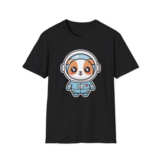 Kawaii Dog Astronaut Graphic Tee | Cute Dog T Shirt Design