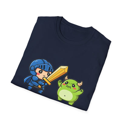 Chibi Warrior Gaming T-Shirt | Cute RPG Fighter Graphic Tee