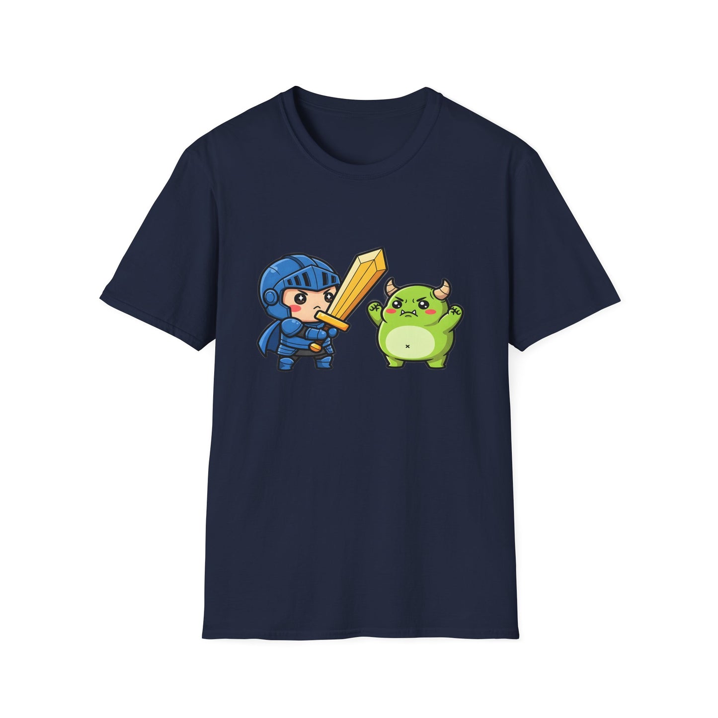 Chibi Warrior Gaming T-Shirt | Cute RPG Fighter Graphic Tee