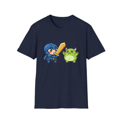 Chibi Warrior Gaming T-Shirt | Cute RPG Fighter Graphic Tee