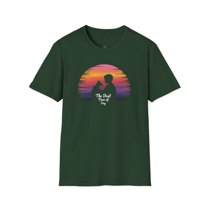 Sunset Silhouette Cat Hugs T-Shirt