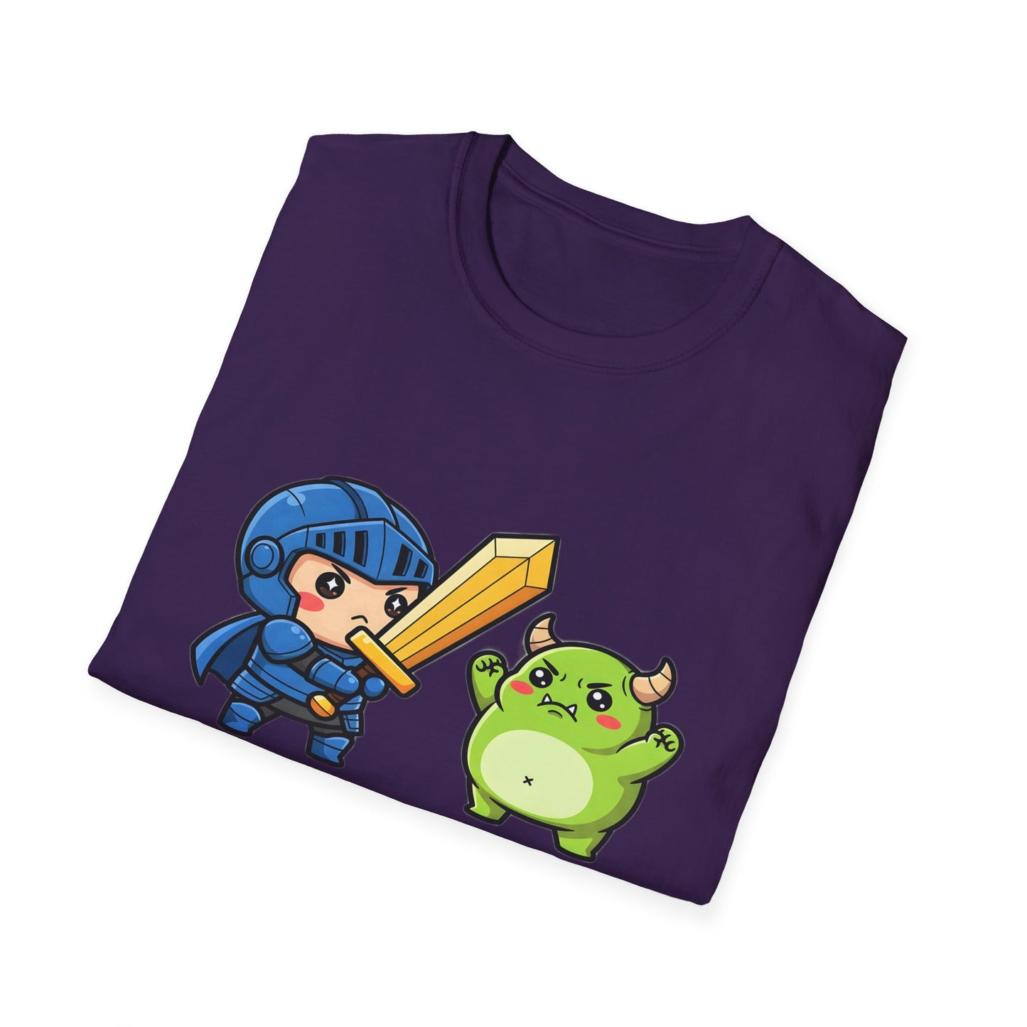 Chibi Warrior Gaming T-Shirt | Cute RPG Fighter Graphic Tee