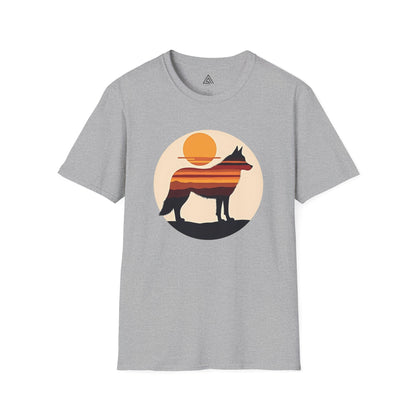 Sunset Husky Silhouette T-Shirt