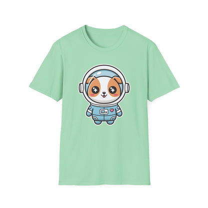 Kawaii Dog Astronaut Graphic Tee | Cute Space Dog T-Shirt for Dog Lovers