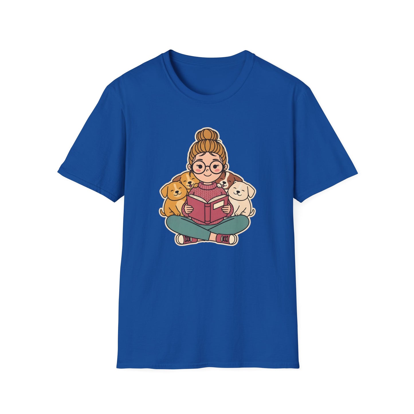 Dog Mom Bookworm T-Shirt – Cozy Puppies and Good Books