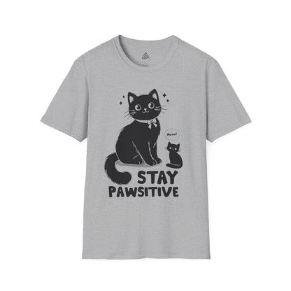 STAY PAWSITIVE Cat T-Shirt