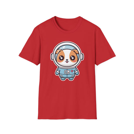 Kawaii Dog Astronaut Graphic Tee | Cute Dog T Shirt Design