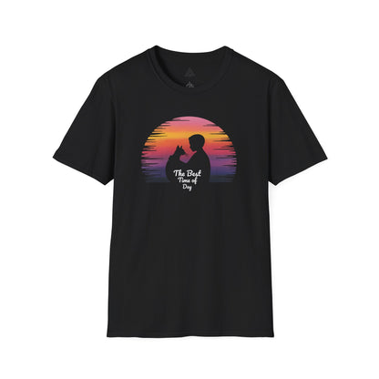 Sunset Silhouette Cat Hugs T-Shirt