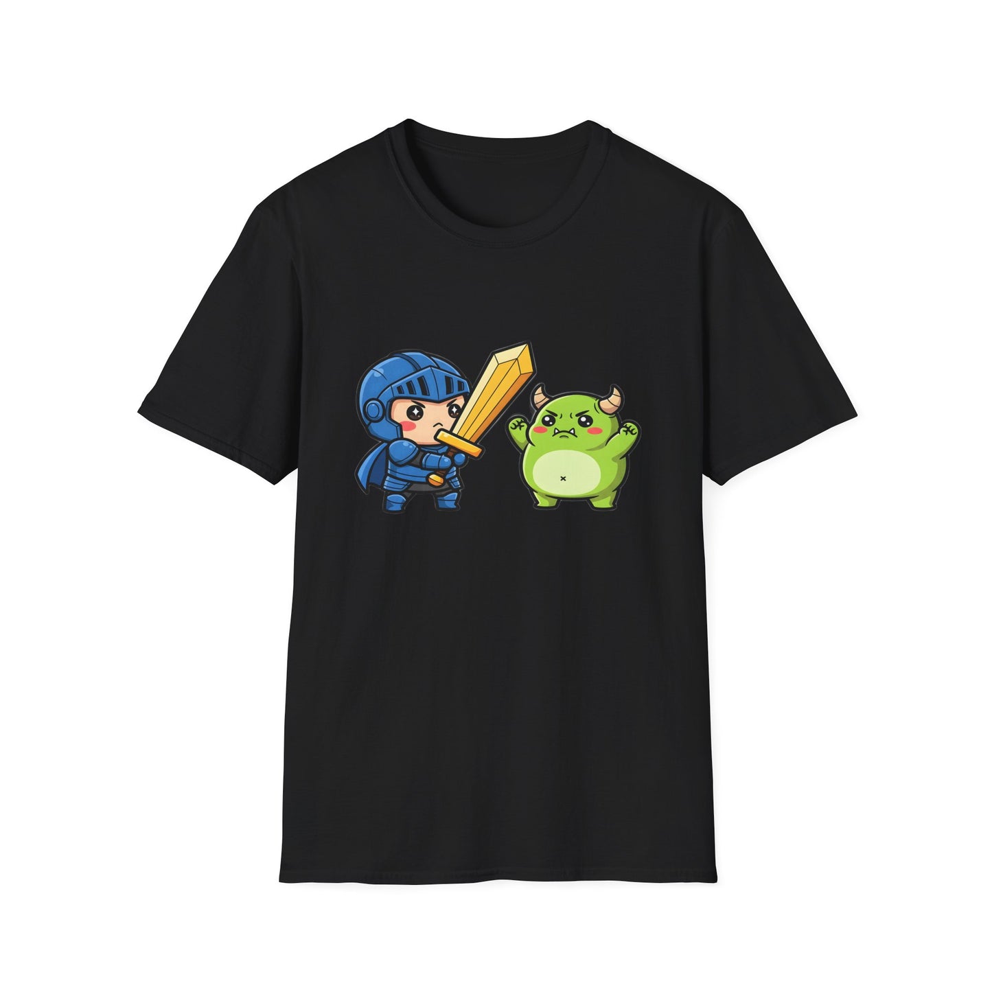 Chibi Warrior Gaming T-Shirt | Cute RPG Fighter Graphic Tee