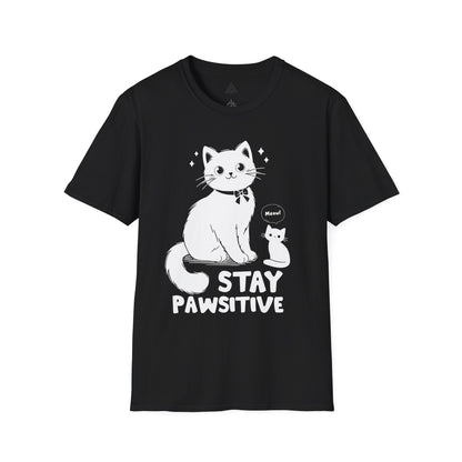 STAY PAWSITIVE Cat T-Shirt