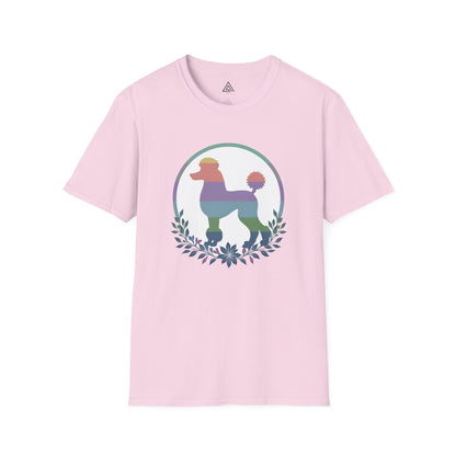 Botanical Rainbow Poodle T-Shirt